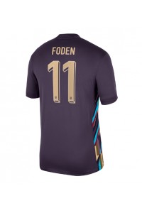 Engeland Phil Foden #11 Voetbaltruitje Uit tenue EK 2024 Korte Mouw